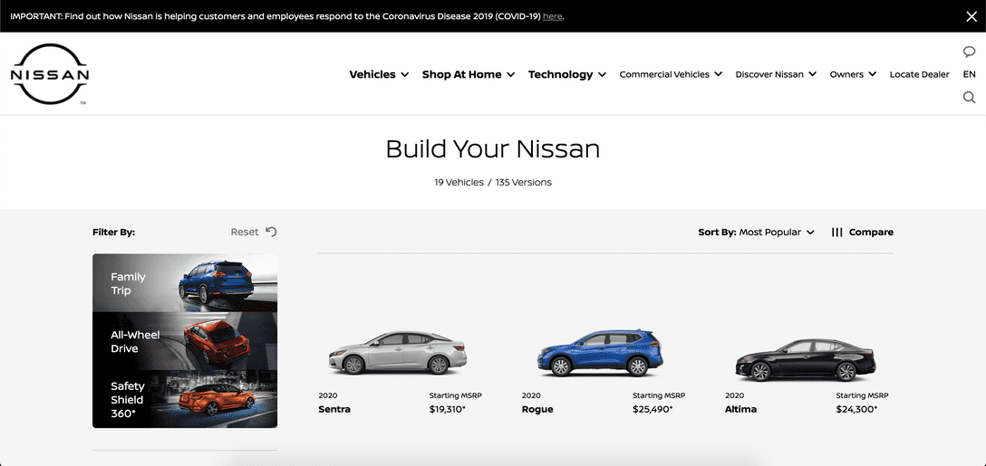 Nissan Shopping Tools